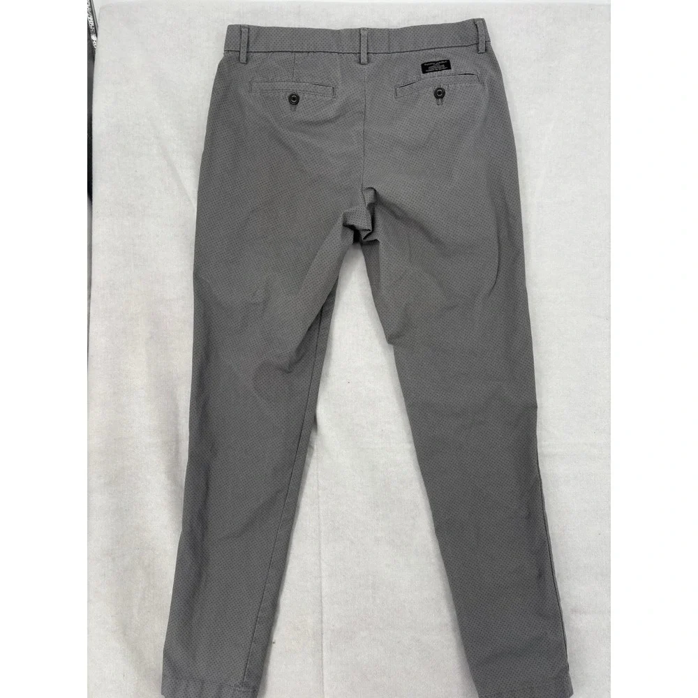 Banana Republic Mason Chino Pants Gray Geometric Stretch Men's 32x31 Slim Casual